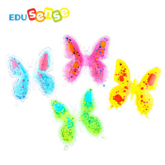 Edusense Sensory Butterfly Shape Cognition Glitter Liquid Filled Toys