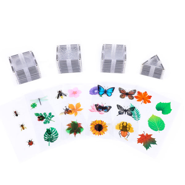 Edusense Clear Magnetic Tile With Flower Stickers