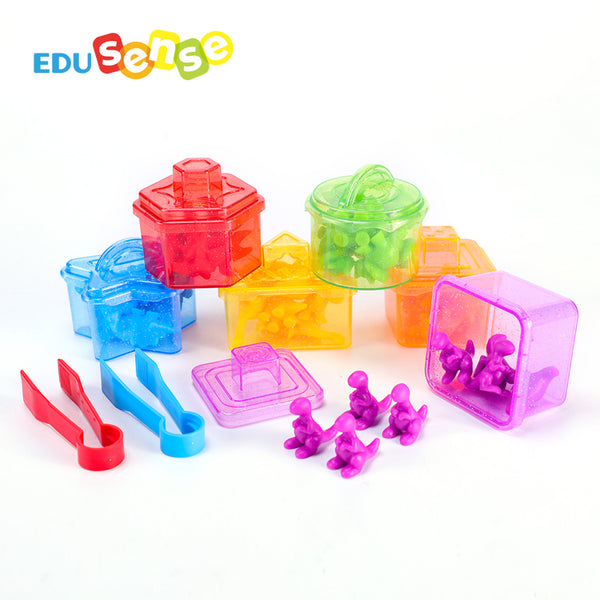 Edusense Counting Dinosaurs Toys Color Sorting Toy