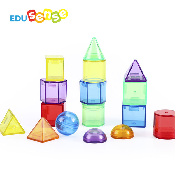 Edusense Educational Toy Transparent 3D Magnet Building Blocks