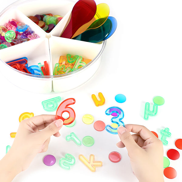 Edusense Montessori Sensory Box Learning Counting Sorting Tray Toy