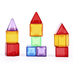 Edusense Educational Toy Transparent 3D Magnet Building Blocks