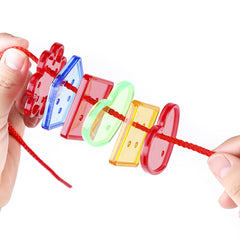 Edusense Montessori 6 Shapes Lacing Threading Toy